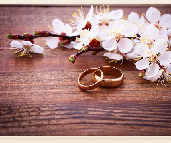 Close-up of engagement rings captured professionally