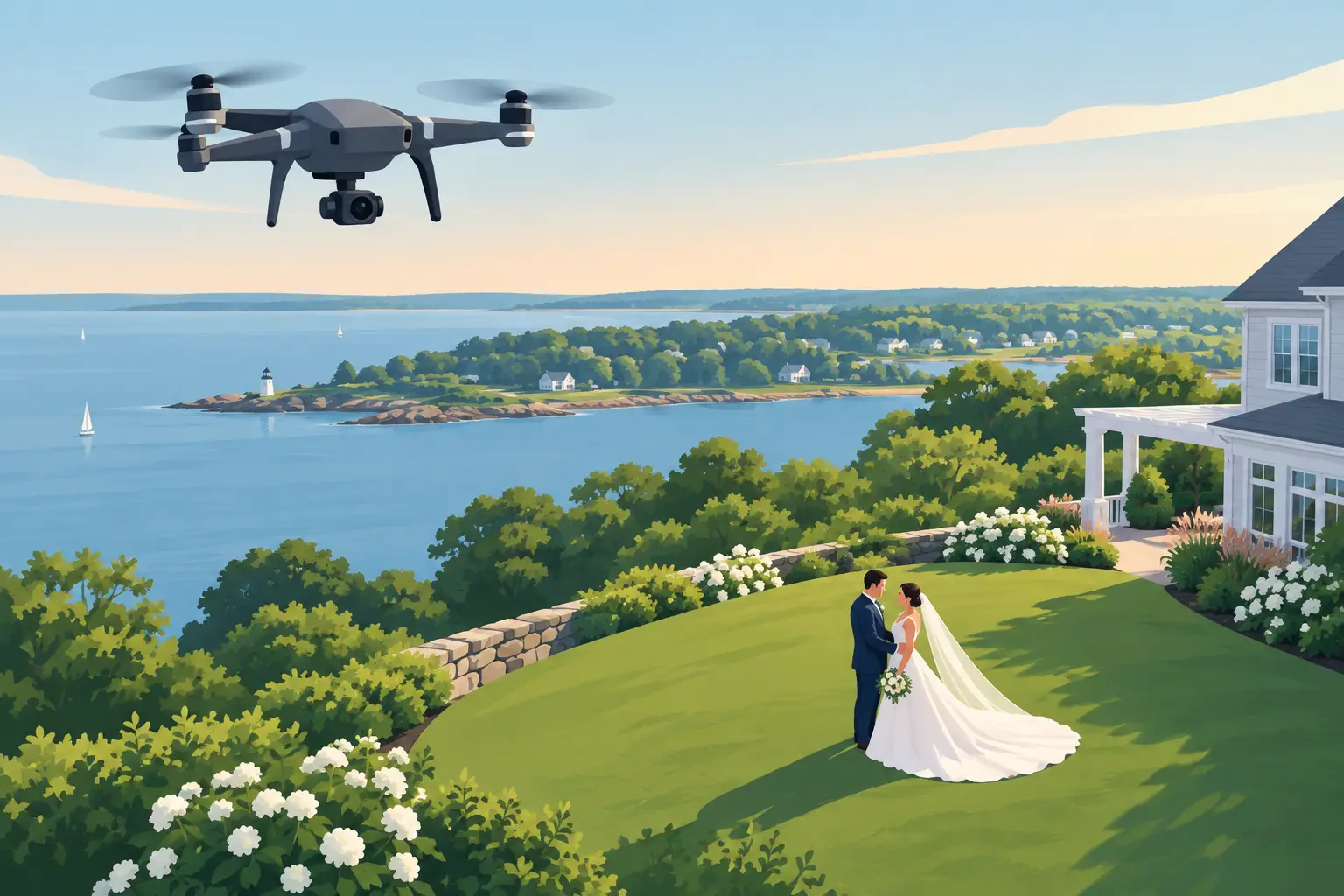 Drone Photography for Connecticut Weddings